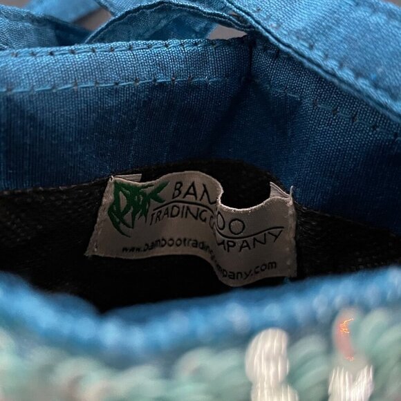 Bamboo Trading Company Club Bag Crossbody Sequins Beads Shells Beachy Resortwear - Picture 5 of 11